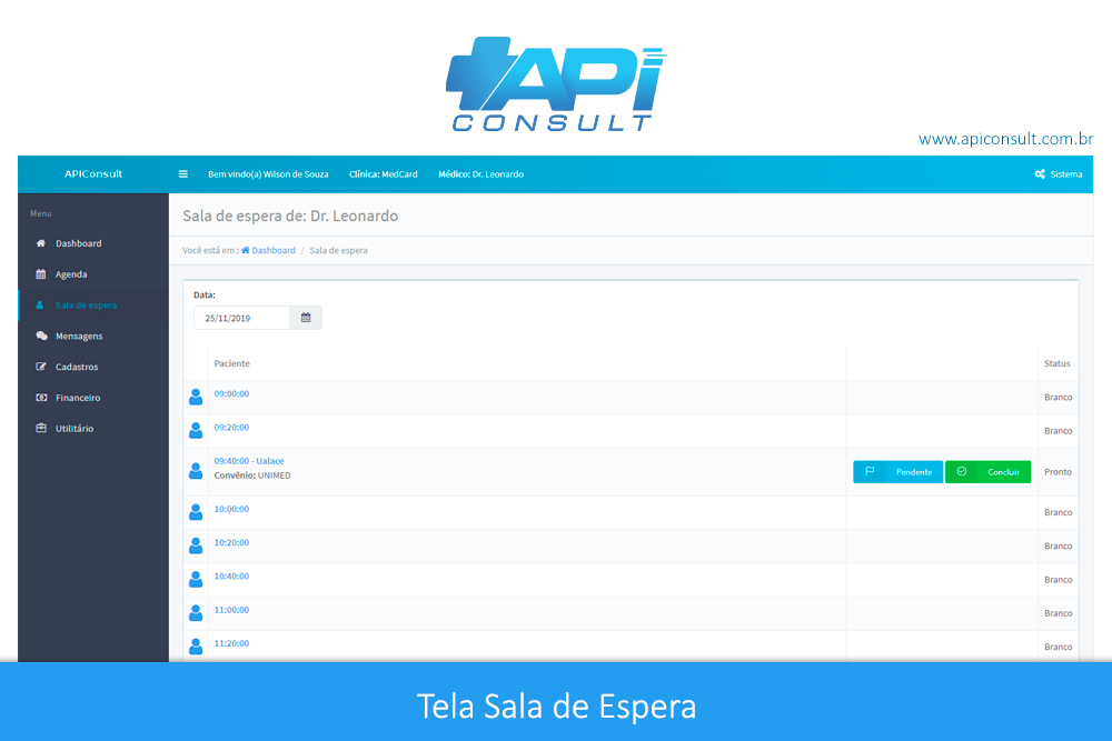 Tela de Sala de Espera